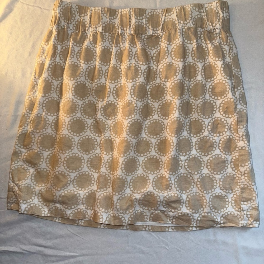 Banana Republic Tan and White Mini Skirt